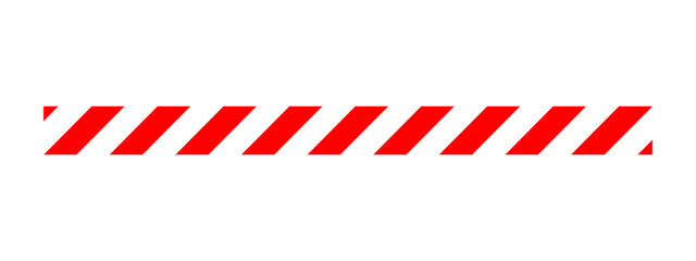 Obraz premium Red and white diagonal striped caution tape or warning hazard barrier pattern