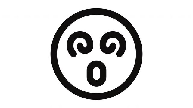 confused animated Line Icons Premium 4K, Modern Minimal Outline Motion Graphics Collection