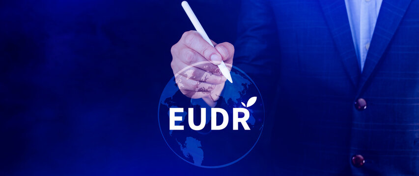 EUDR Environmental Responsibility and drinking coffee in European Union Concept, EU Deforestation Regulation EUDR, Sustainable practices and corporate environmental responsibility