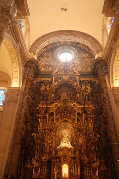 extremely intricate design inside seville cathedral, the largest Gothic cathedral in the world
