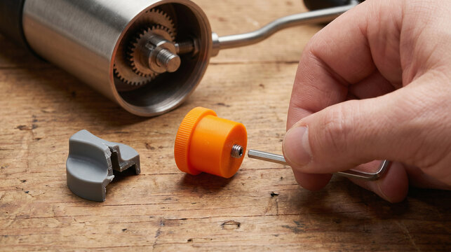 Coffee Grinder Knob Repair Using a 3D-Printed Part and Hex Key