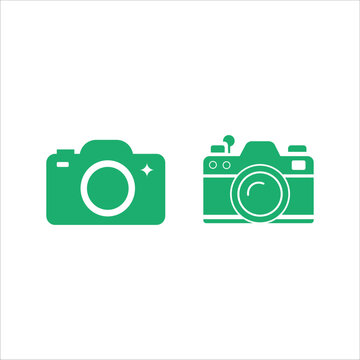 modern camera icon set-flat photography-DSLR and digital camera vector collection