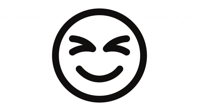 happy animated Line Icons Premium 4K, Modern Minimal Outline Motion Graphics Collection