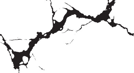 Obraz premium Black and white cracked wall grunge texture abstract background