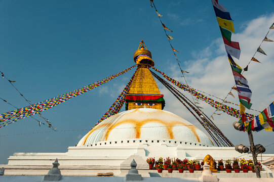 Buddha Stupa in Gokarneshwor, Nepal  - the world largest stupa