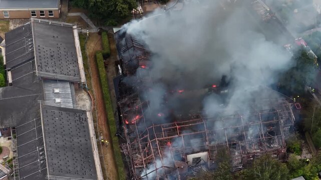 Malton Hospital Fire July 2026, captured with Dji Mavic 4 Pro, as used on BBcCYork, Newquests, ITV Local News, nand several local news outlets