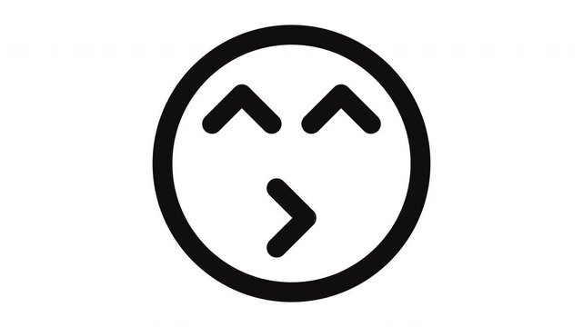 kiss animated Line Icons Premium 4K, Modern Minimal Outline Motion Graphics Collection
