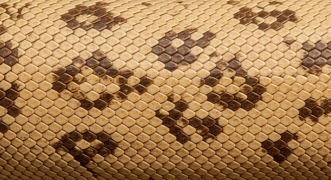 Exotic snakeskin texture background, luxury python leather pattern, natural reptile scale print for fashion design