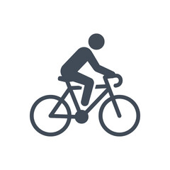 Obraz premium Bicycle cyclist icon silhouette sign symbol graphic. EPS Editable. Vector Illustrations.
