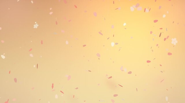 Soft pink cherry blossom petals drifting down a spring sky seamless loop in vibrant blush tones