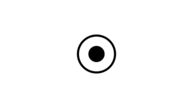 Minimalist green circle and dot animation on black background abstract geometric shape pulsing glowing effect simple modern design element