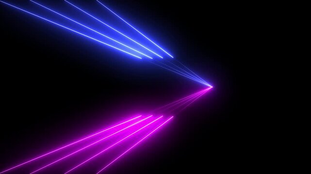 with neon lights match football isometric field video animation. Football championship match versus teams intro sport alpha black background,