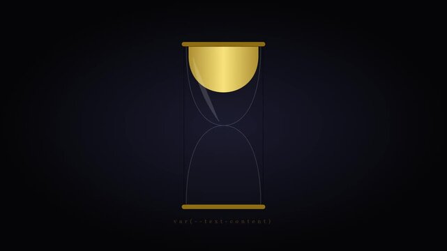 Elegant Golden Hourglass Icon on Dark Background Minimalist Vector Art
