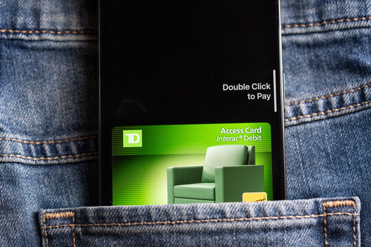 Close up of TD Access Card in digital wallet. Toronto, Canada - July 24, 2026.