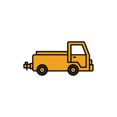 Fototapeta premium Yellow pickup truck icon illustration graphic design vector. EPS Editable. Vector Illustrations.