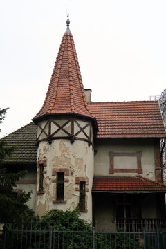 Gliwice, Poland. The Gardener's House stands in Chopin park in the center of Gliwice