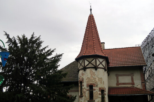 Gliwice, Poland. The Gardener's House stands in Chopin park in the center of Gliwice