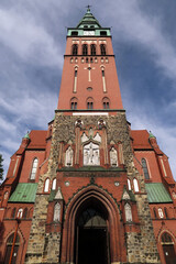 Obraz premium Gliwice, Poland. Church of St. Bartholomew (Polish: Kościół św. Bartłomieja w Gliwicach)