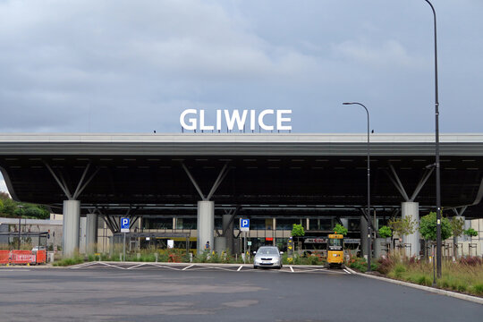 Gliwice, Poland. Gliwice's railway station (Polish: Centrum Przesiadkowe w Gliwicach)