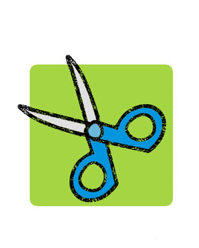 scissors cutting a paper