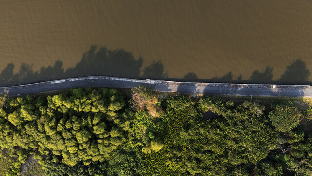 Ariel view of a beautiful landscape