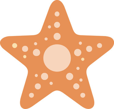 Adobe Illustrator Artwork, Orange Starfish Vector Icon