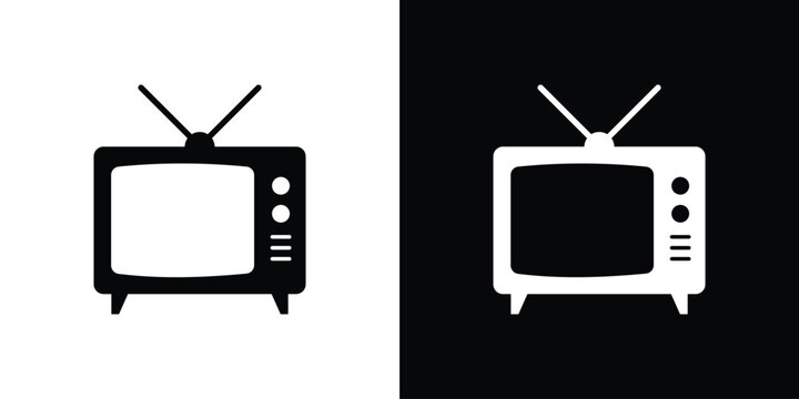 Television icon thin line symbol series. EPS10