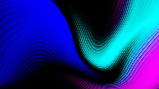 Abstract Blue and Magenta Wavy Background with Light Effect