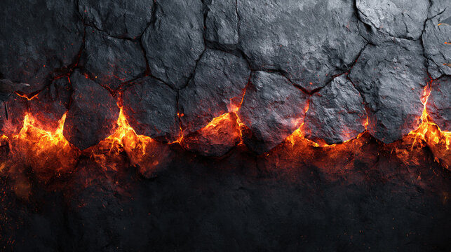 dark fire and stone pattern with rugged volcanic texture background