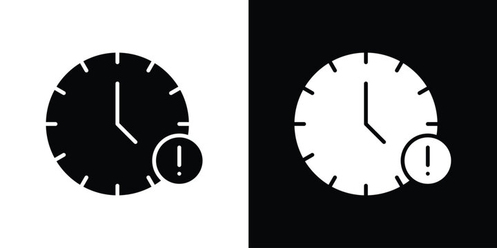 Alarm exclamation icon flat graphics pack