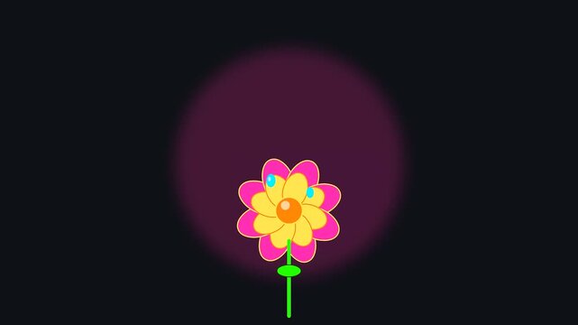 vibrant floral animations transition smoothly in this lunar new year sequence evoking a festive vegan banquet atmosphere through rhythmic motion graphics against a dark moody backdrop