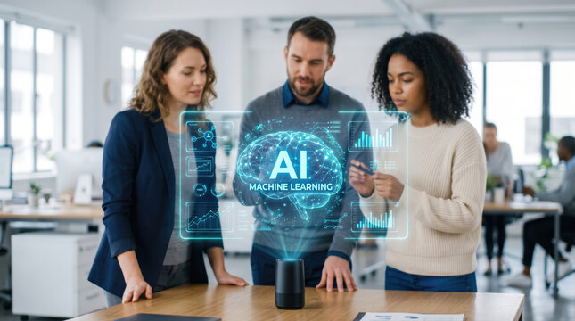 Team at AI Machine Learning Brain Hologram