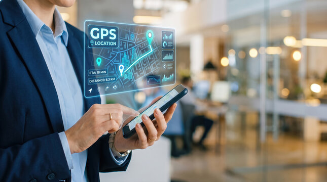GPS Location Mapping Hologram Concept
