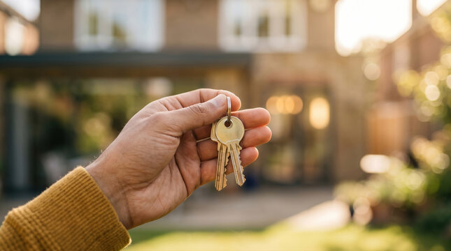 New Owner Holding Keys to New Home