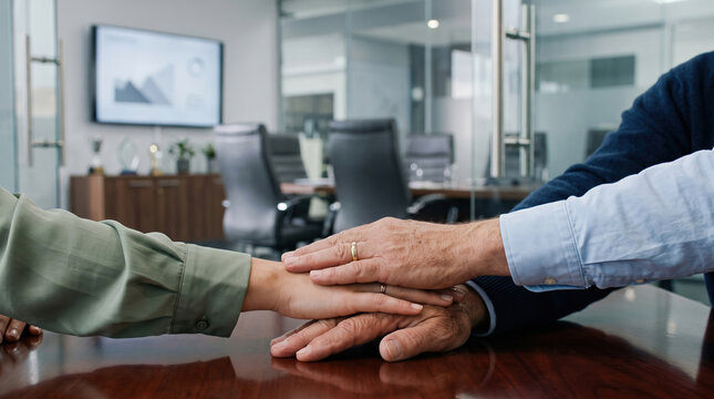 Generations Hands Together in Family Business