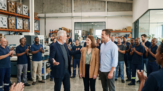 Founder Introducing Successors to Employees