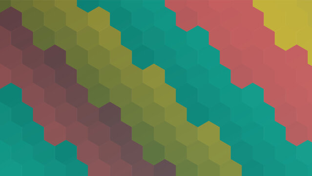 Abstract hex grid gradient tropic teal vector background design for modern digital presentation and web banner layout