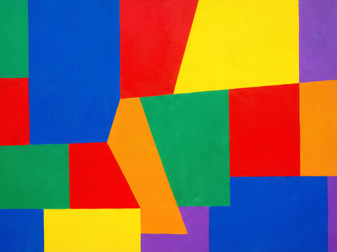 Bold Geometric Color Block Abstract Background Pattern