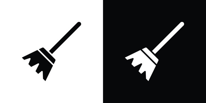 Broom icon simple graphics pack