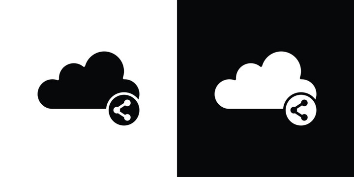 Cloud share icon simple graphics pack