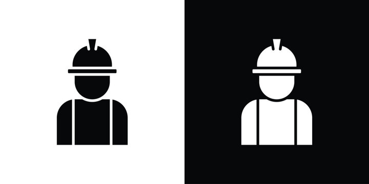 Construction worker icon simple graphics pack