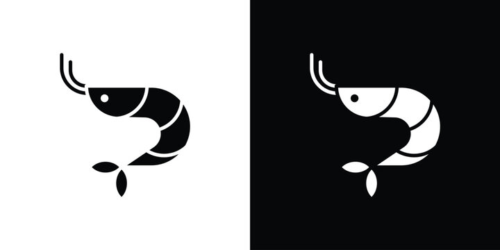 Shrimp icon simple graphics pack