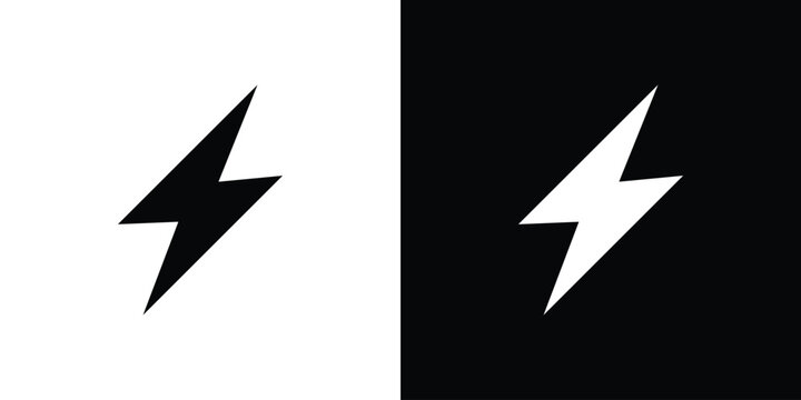 Thunder bolt icon simple graphics pack