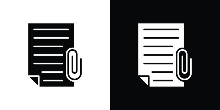 Attach document icon minimal elements kit