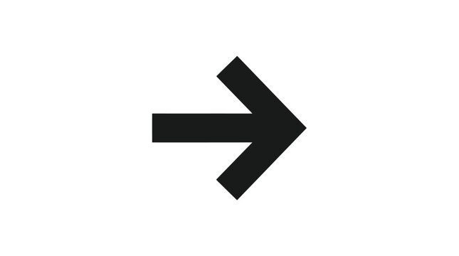 Black arrow pointing right on a white background.