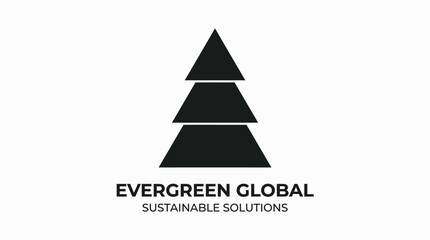 Fototapeta premium Evergreen Global Sustainable Solutions Logo - Abstract Tree Icon for Eco Business