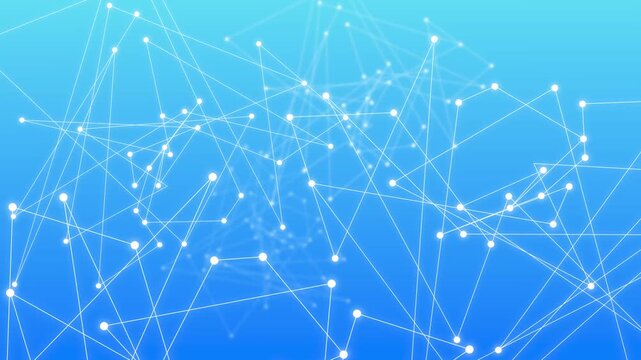 Abstract Network Technology Connection Lines and Dots Background Loop