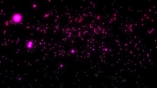 Christmas galaxy with glowing stars, blue purple and pink night sky, universe snow particles, holiday animation, 4K gradient special effects, fantasy motion background, stock footage
