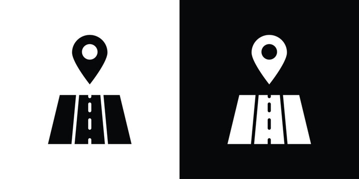Navigation road trip icon
