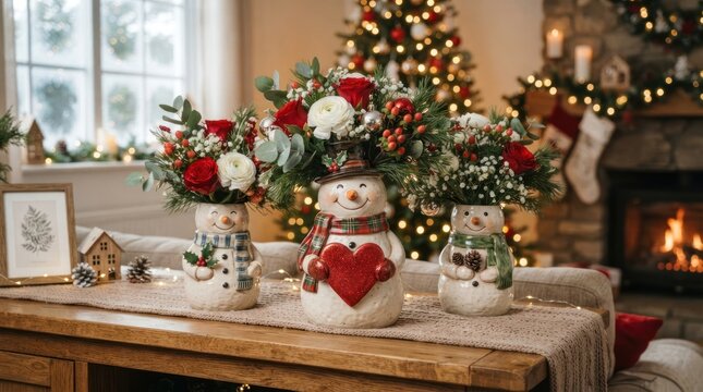 Snowman Holiday Christmas Winter Decor.